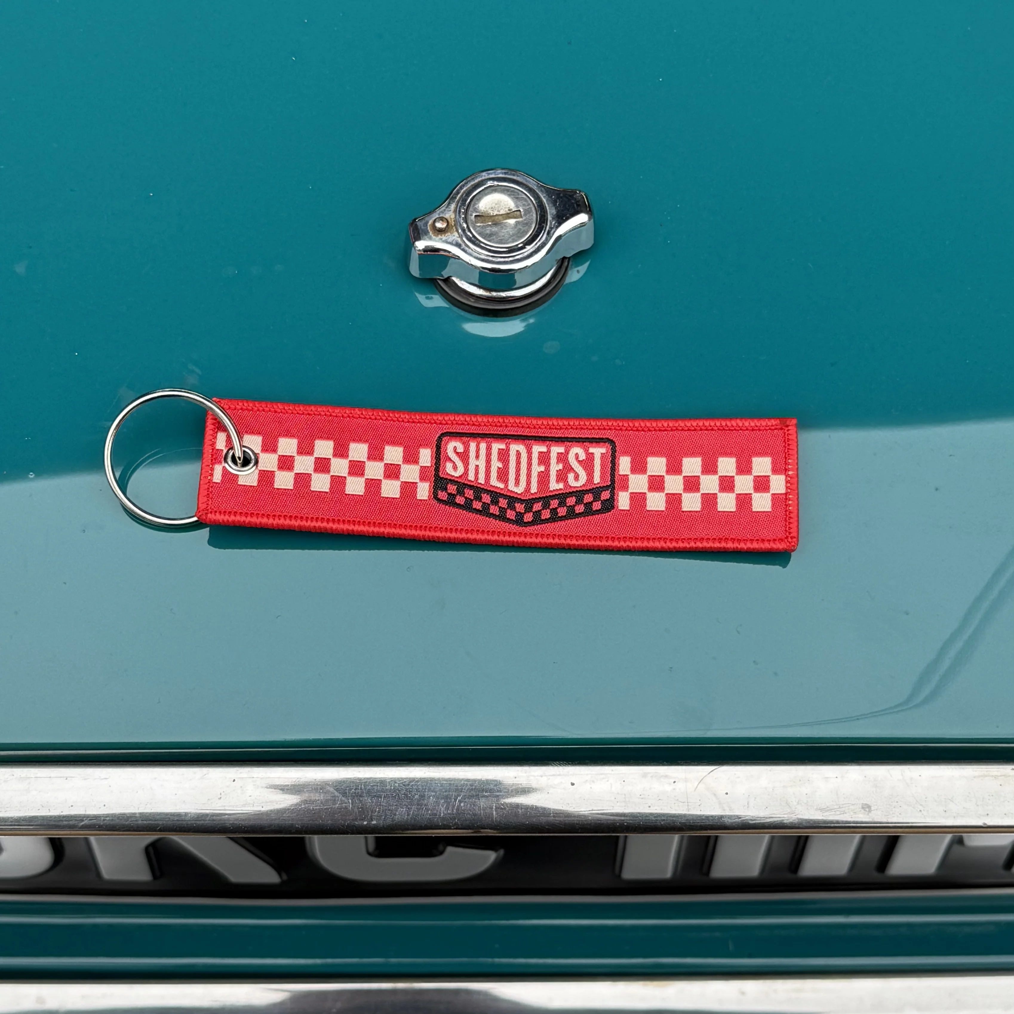 Fabric Keyring | Shedfest 2026 Red - Image 4