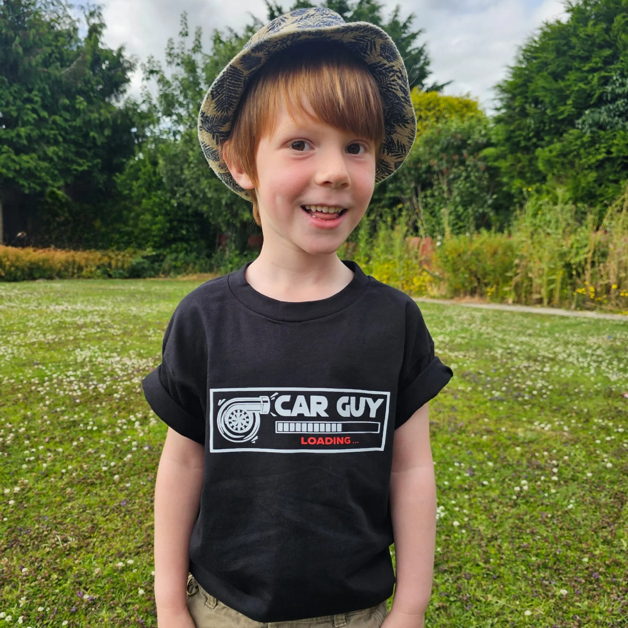 T-Shirt | Child - Car Guy Loading - Black - Image 3